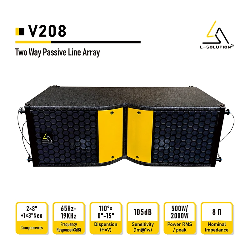 Great Line Array System Component V208: Passive Speaker Dual 8-Inch Can Multiple Combination Option view 5