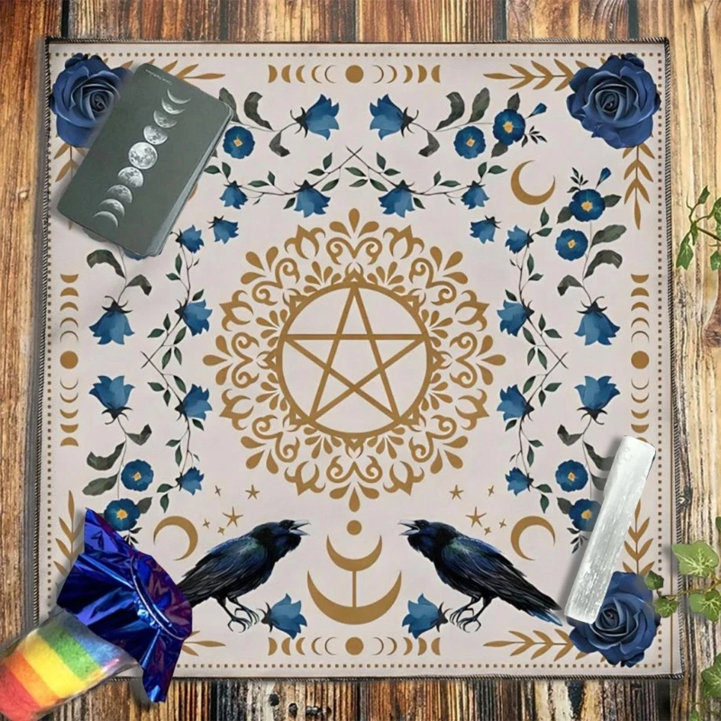 لوحة ألعاب مربعة Flannelette Tarot مذبح القماش لوحة ألعاب وسادة فلكية غطاء طاولة
