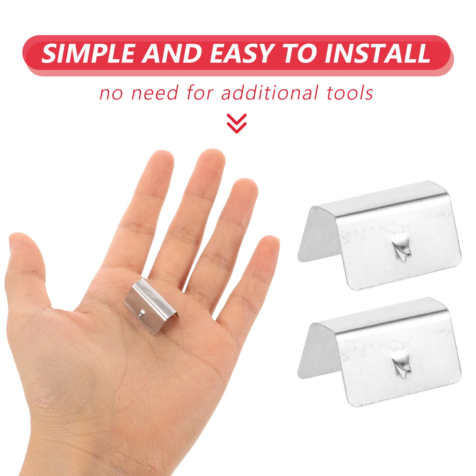 

10pcs Windshield Wind Deflector Clips Metal Retaining Clamps Car Roof Rack Wind Guard Fixing Clips For Outdoor Rain Deflectors