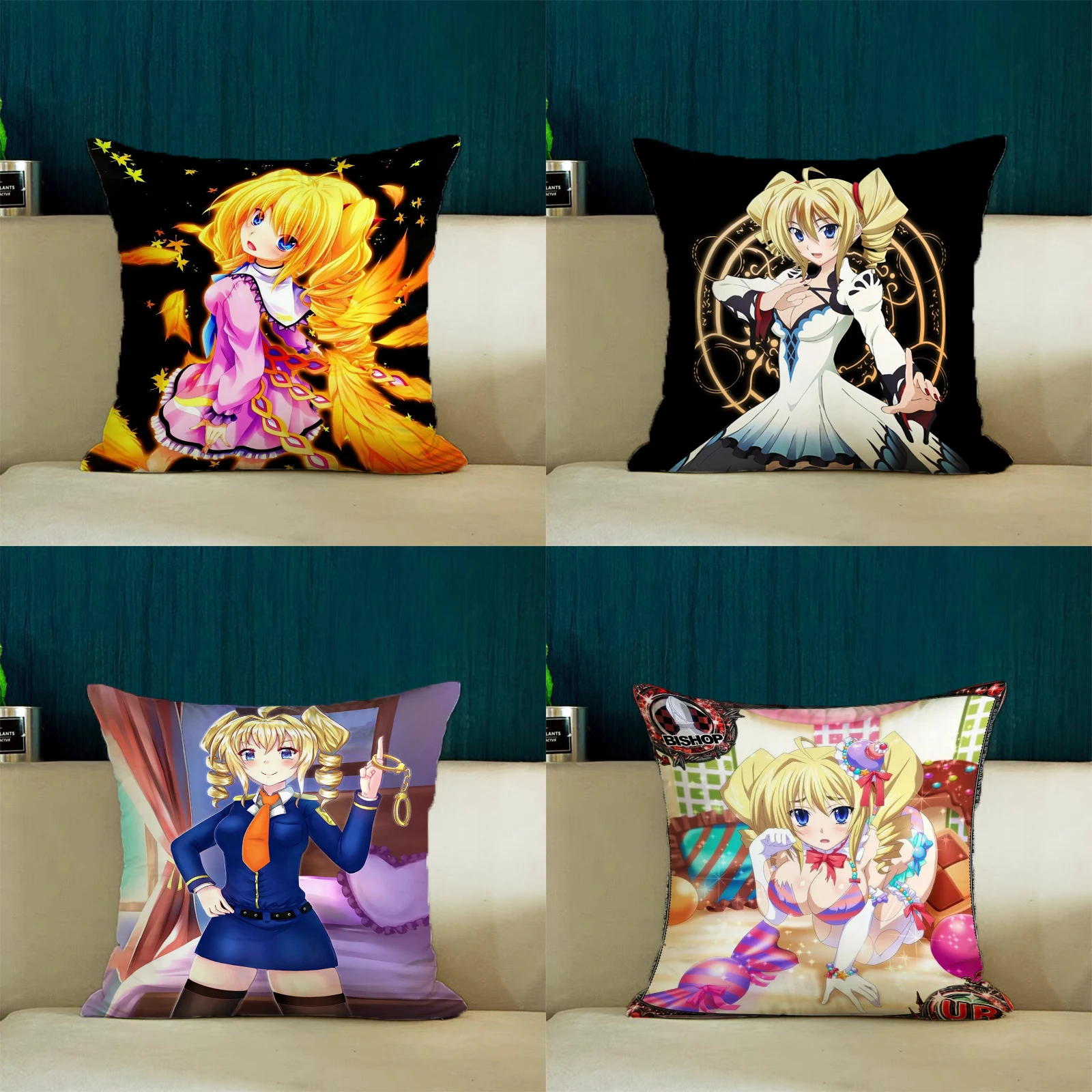 H-High School D×D Ravel Phoenix Cushion Cover 45*45 Covers for Bed Pillows Decorative Pillowcase 40x40 45x45 Cushions Covers