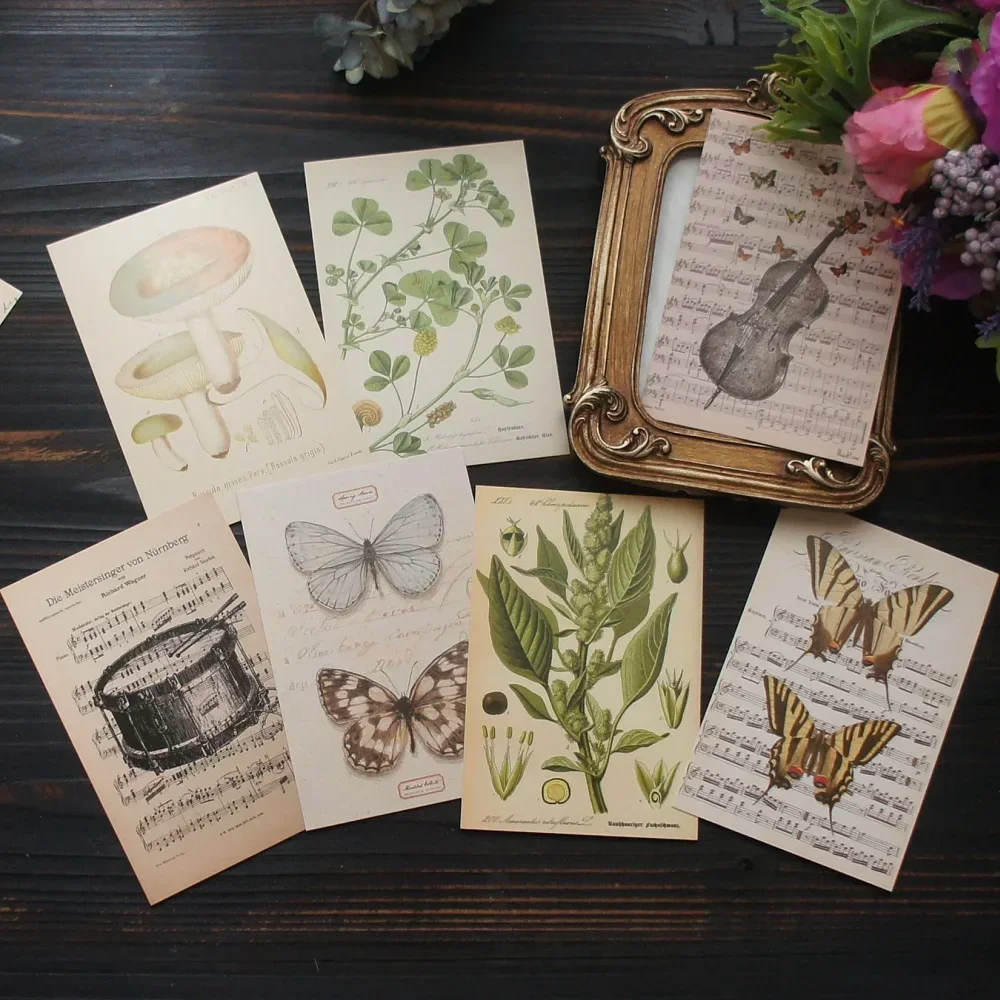 

15pcs Natural Plants Painting Design As Post Card Gift Greeting Cards Gift Card Party Invitation Scrapbooking Use