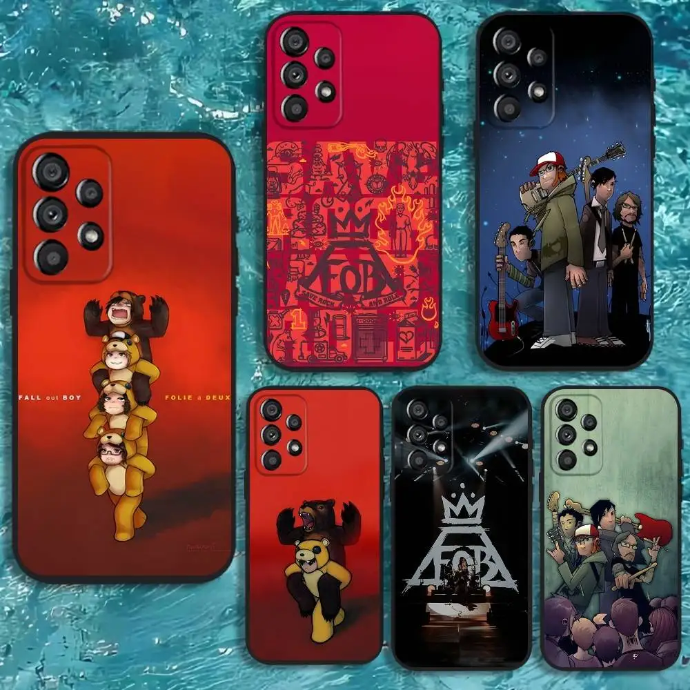 

F-Fall Out Boy Band Phone Case For Samsung Galaxy A20,A21s,A22,A31,A32,A52,A53,A72,73,A80 Soft Black Cover