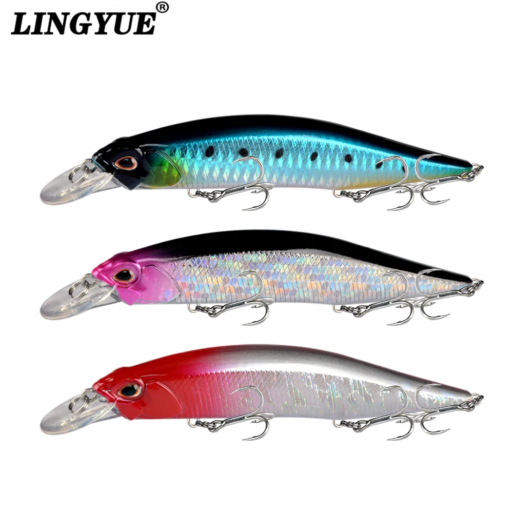 LINGYUE 1PCS Fishing Lure Floating Minnow 13.5cm/17g Hard Bait Isca Artificial Jerbait Tight Wobbler Plastic Crankbait Pesca 206