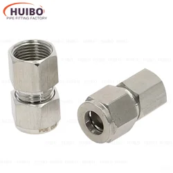 304 SS Stainless Steel Pipe Connector 6-12mm Pipe OD to 1/8