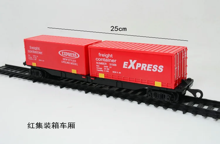 

1/87 Red Container Carriage Rack Model Children's Toy Scene Simulation Display Train Hobby