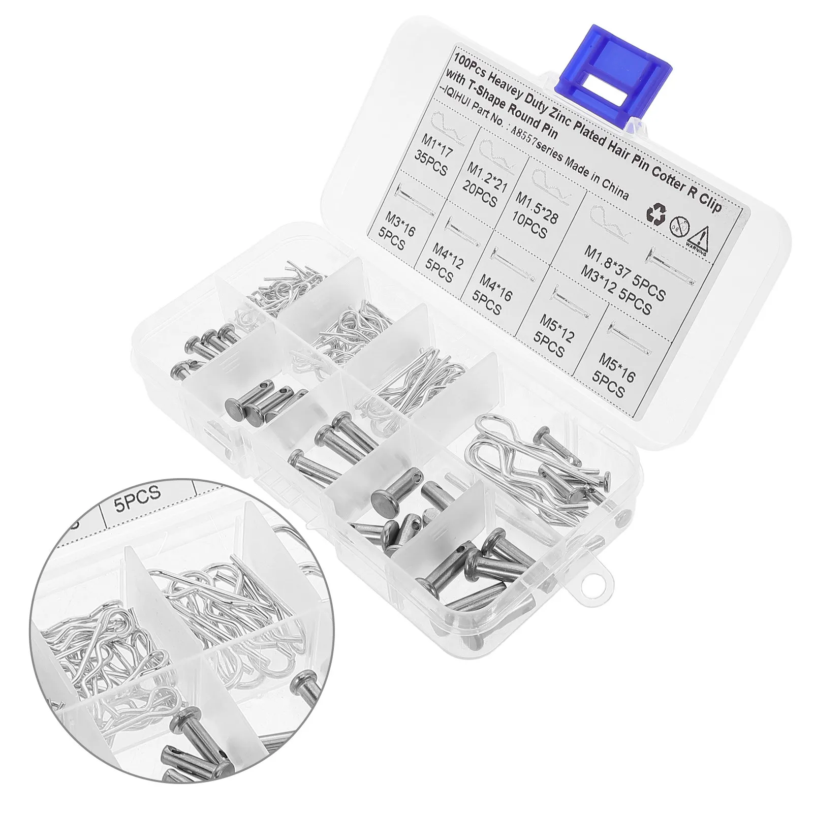 

100pcs Wave High Type Cotter Durable For Automotive Mechanical Equipment Outdoor High Load Applications Hardware Pin