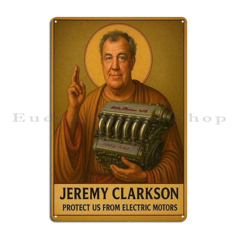 Vintage Jeremy Clarkson Racing Car Metal Plaque Pub Gear Inspired Design Cinema Customized Classic Garage Tin Sign Poster