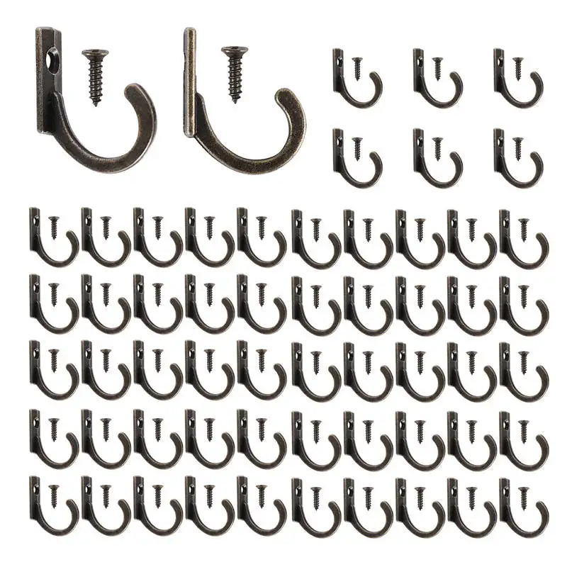 ABWR-58 buah kait tempel dinding, kait mantel kecil, gantungan tunggal untuk cangkir kopi gantung, handuk dapur