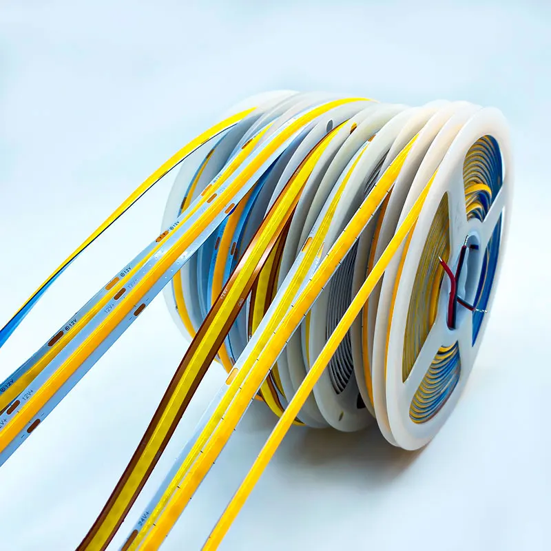 

COB Light Strip 400LED 24V/12V Cuttable 3/5/8mm 3000K-6500K CRI95 High Brightness Flexible LED Strip for Home Commercial Use