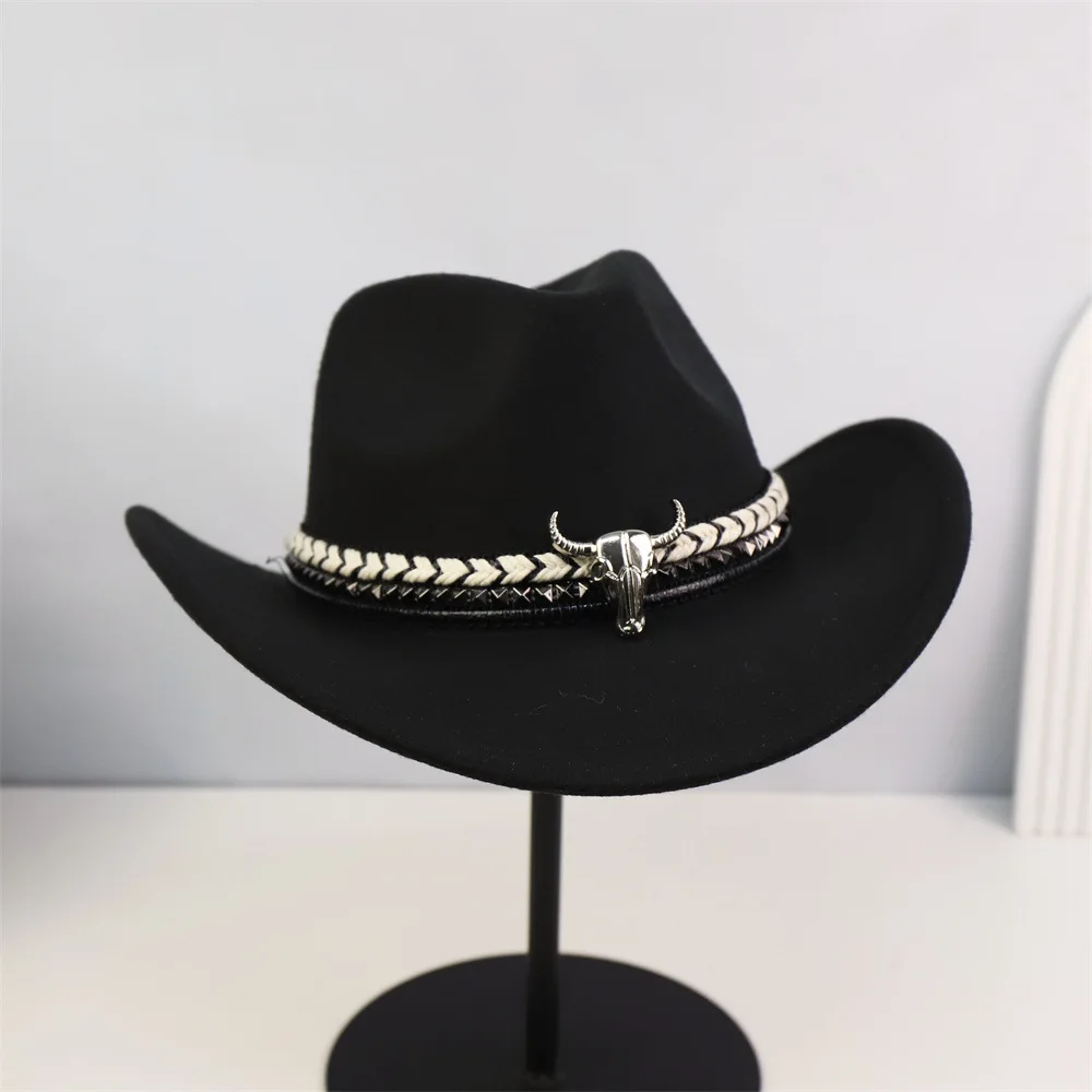 2026 1 Stück Neuer Herzförmiger Cowboy-Kopfschmuck Filzhut Neuer Outdoor-Hut für Männer und Frauen Ritterhut – Detail 10