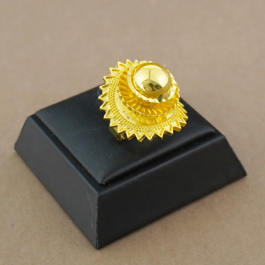 A Set Of 24k Gold-Plated Classic Spherical Necklaces, Earrings, Rings, Sun Pendants, Men'S And Women'S Wedding Jewelry Sets, Tha image 5