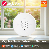 Tuya Zigbee Smart Vibration Sensor Smart Life App Real-Time Monitor Tilt Detection Motion Shock Alarm for Door Window Security