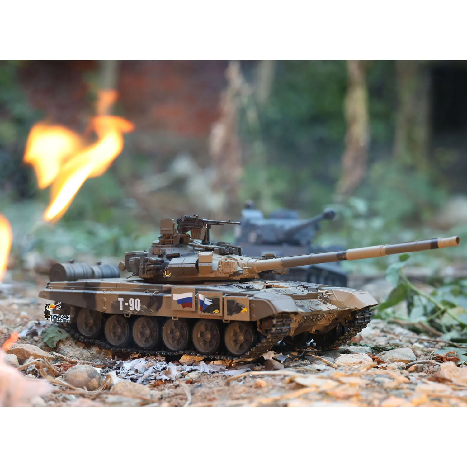 HENG LONG RC Tank 3938 1/16 Scale T90 TK-7.1 Panzer Full Metal Chassis Tracks RTR 360° Turret BB Infrared Remote Control Toys