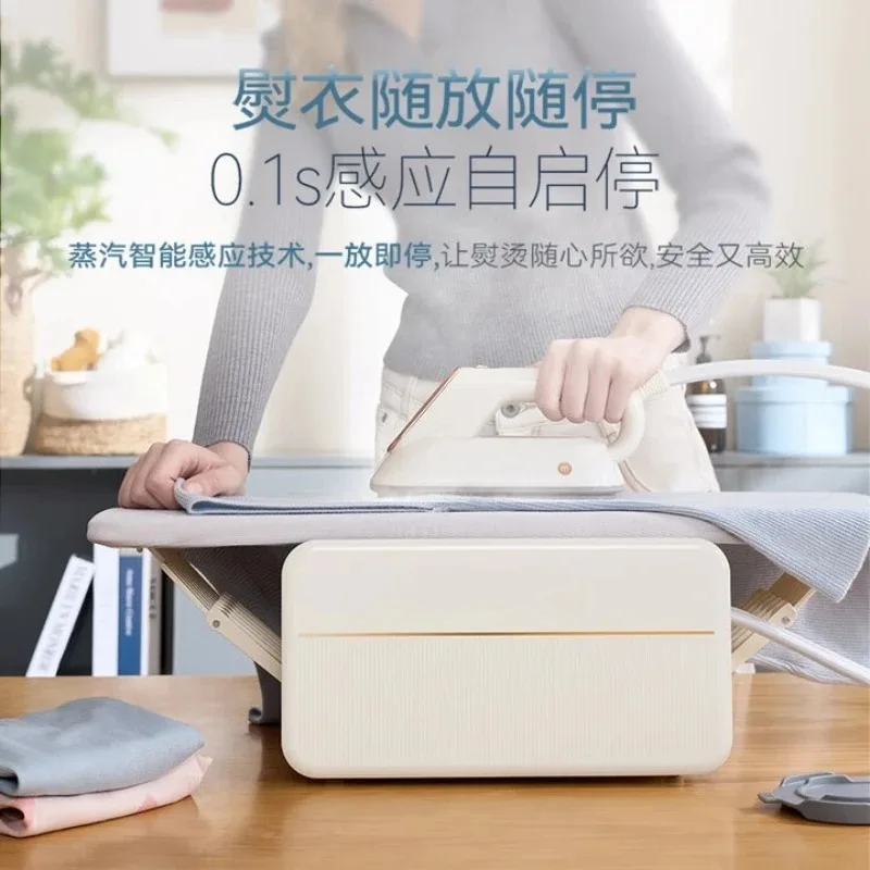 

Household handheld triple folding ironing machine