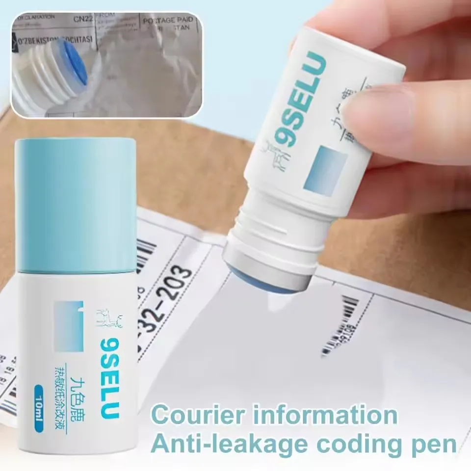 Caneta de proteção de privacidade, borracha de papel térmico, etiqueta de pacote, correção de dados, correio, bill de compras, acessórios térmicos, caneta