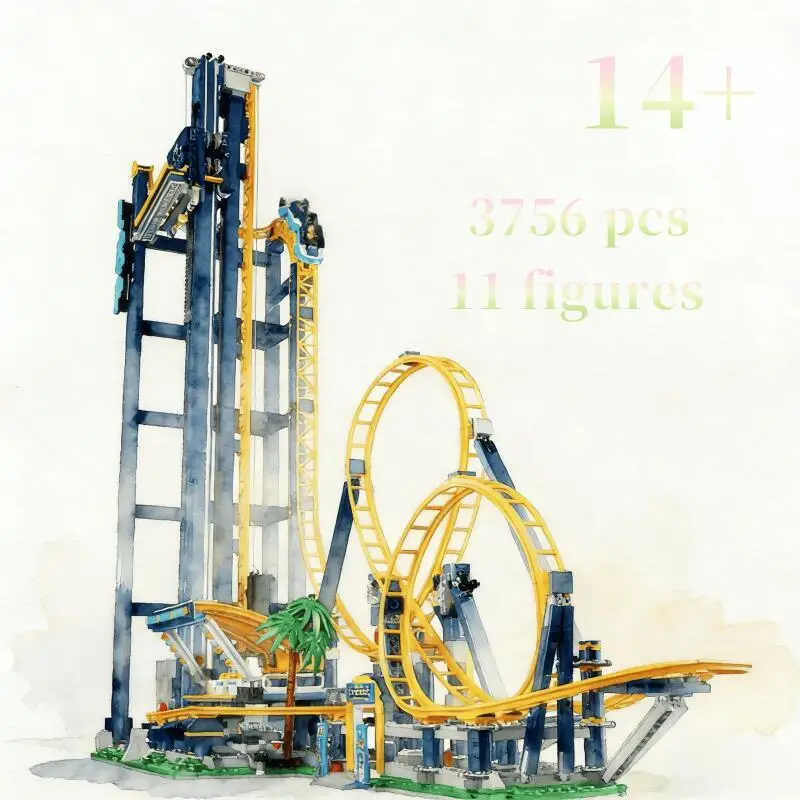 

NEW Building Blocks Compatiable 10303 Loop Coaster Roller Coaster Amusement Park For Birthday Christmas Gift or Home Decoration