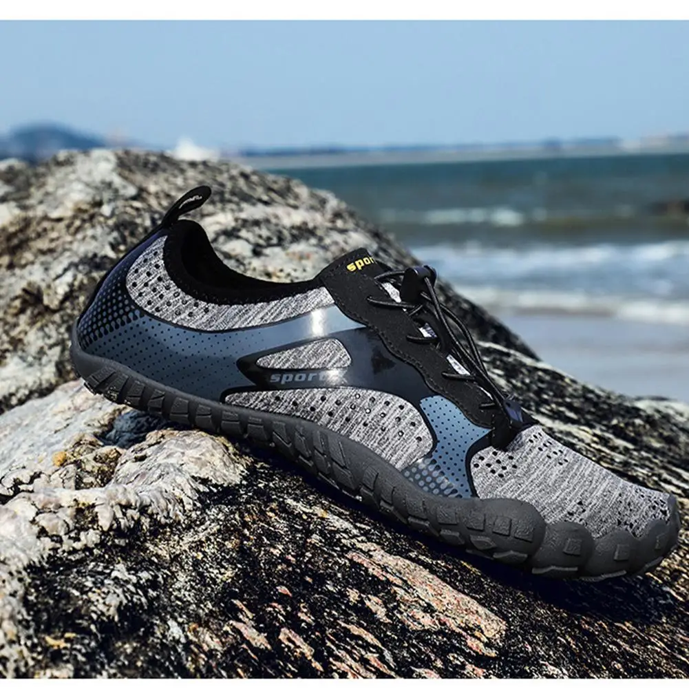 Sapatos de borracha leves para homens, sapatos de praia descalços com buracos de ventilação, surf, passeios de barco, pesca