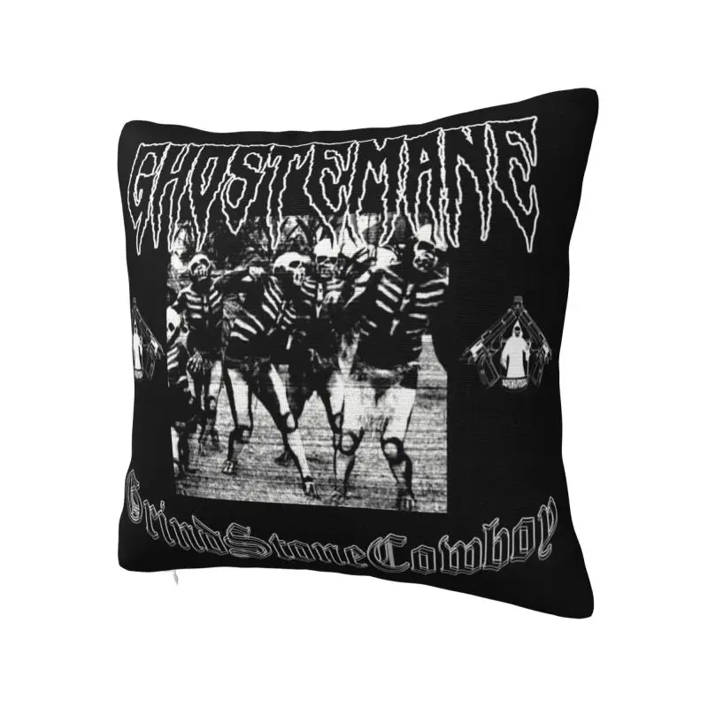 Custom Ghostemanes Square Pillow Cover Decoration Metal Rap Style Cushion Cover Throw Pillow for Sofa Double-sided Printing
