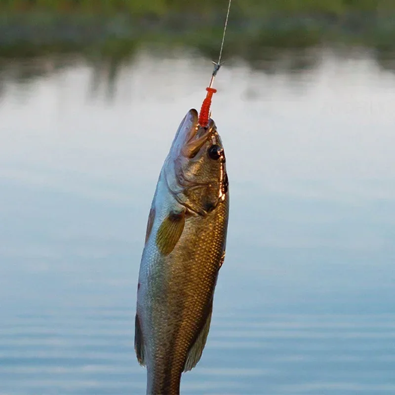 100 قطعة مايكرو سيليكون لينة إغراء 10 مللي متر 15 مللي متر الصيد اكسسوارات ل الكارب البلطي المياه العذبة الصيد الطعوم مايكرو T-الذيل لينة السحر #6