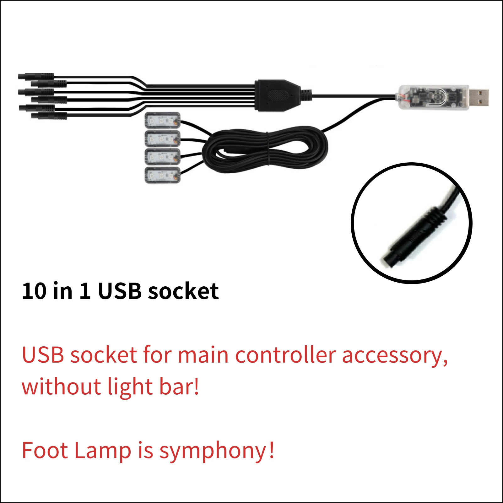 Umgebungsbeleuchtung Zubehör Auto Umgebungslichter LED Oberlicht Symphony RGB Innenraum Acrylstreifen Dekoration USB APP Steuerung