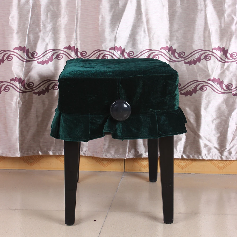 

Piano Stool Cover Bench Slipcover Cushions Chair Seat for Golden Velvet Protector