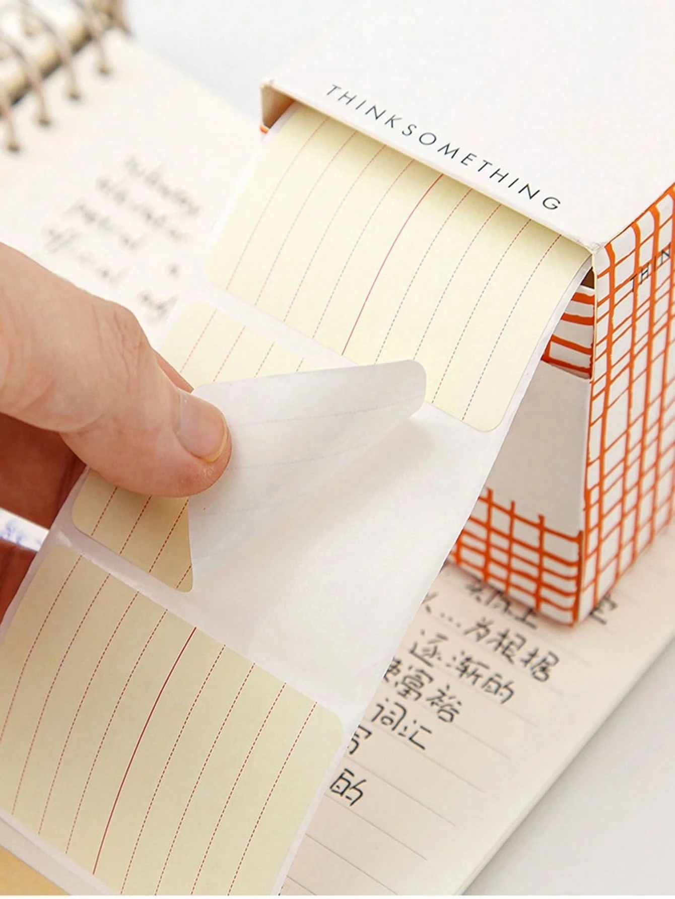 100Pcs Stationery Ruled Line Marking Memo Stickers--Pull-out Tear-off Notepads For Student Note Taking,Office,School Supplies