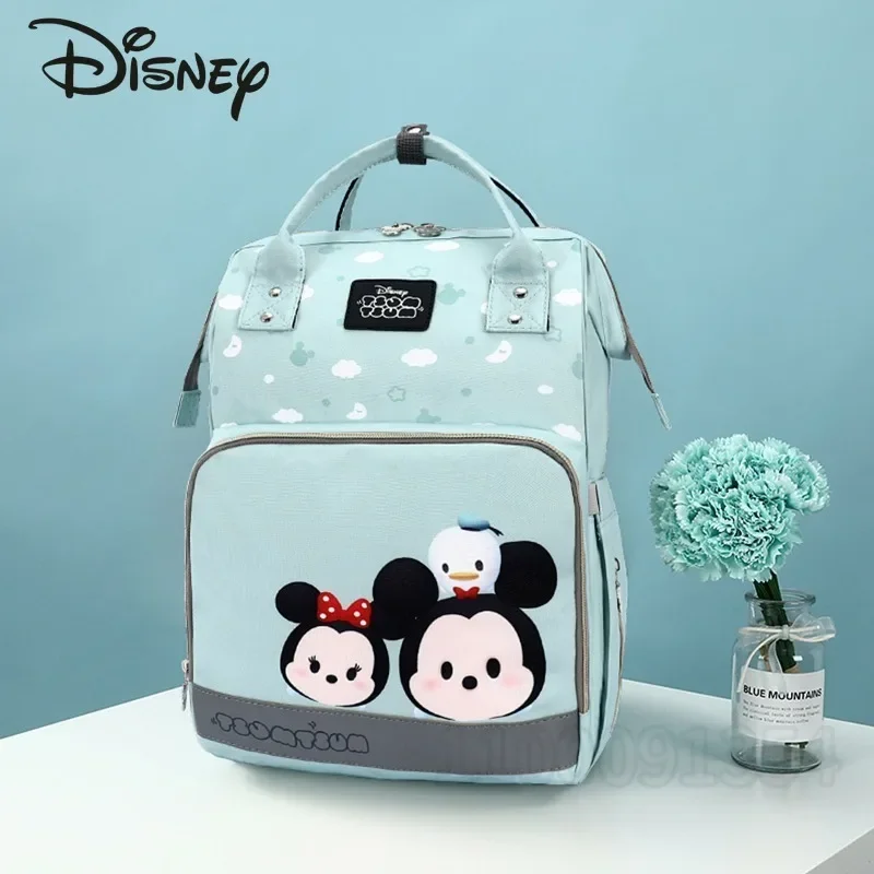 Disney novo saco de fraldas mochila marca de luxo moda saco de fraldas do bebê mochila dos desenhos animados saco do bebê grande capacidade