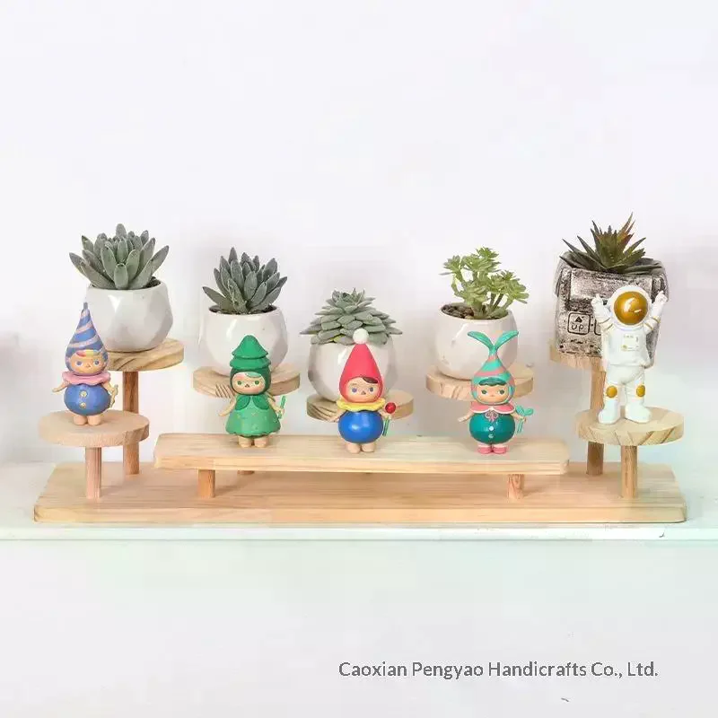 Wooden Multi-tiered Coffee Cup Aromatherapy Perfume Figurine Display Stand Jewelry Storage Rack