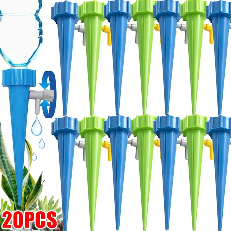 Self-Watering Kits Automatic Drip Irrigation System Kits Greenhouse Plant Watering Spike Device Adjustable Control Water Dripper