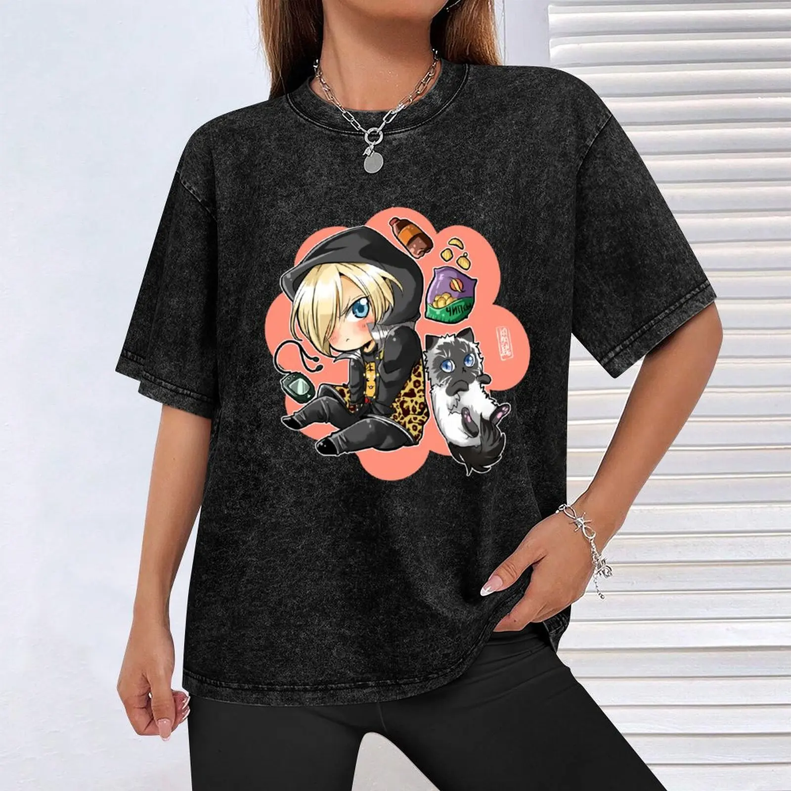 yuri plisetsky T-Shirt All Match Basic Short Sleeve Top view 4
