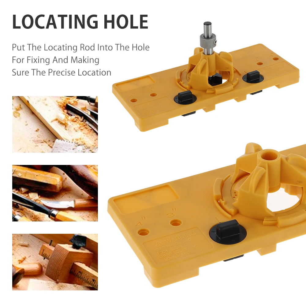 35MM Hinge Drilling Jig Kit Cup Style Hinge Boring Jig Drill Guide Locator Set Door Hole Template Woodworking Hole Saw Jig Tool