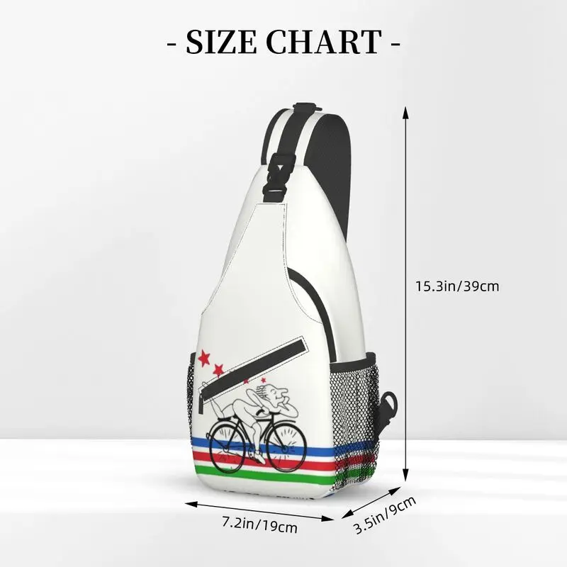 LSD bicicleta dia sling peito saco para homens, ombro personalizado, crossbody, ciclismo, camping, mochila, dia de bicicleta