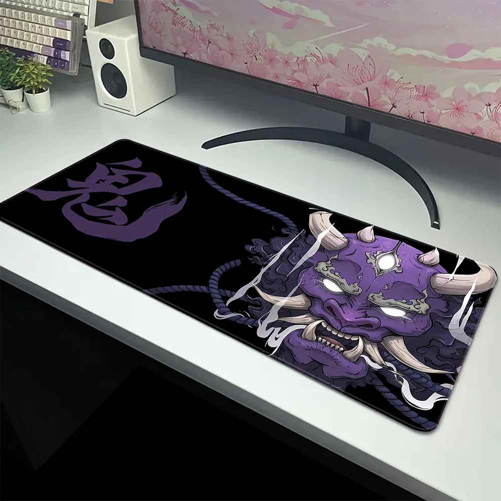 

Japanese Oni Game Mouse Pad Gamer 900x400 XXL Mouse Mat Gaming Mousepad Table Pads Office Rubber Deskmat Keyboard Mats 70x30cm