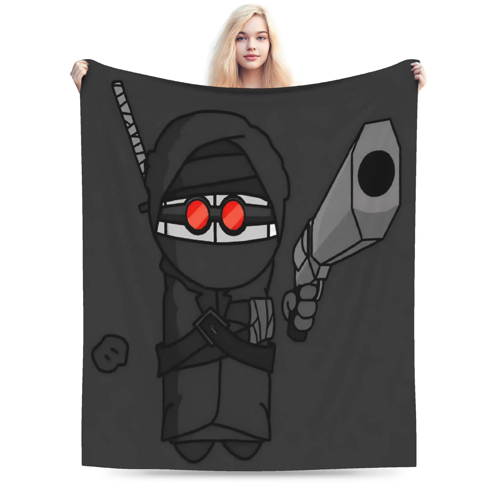 MADNESS COMBAT Hank Blankets Flannel  Multifunction Soft Throw Blankets for Bed Bedspread