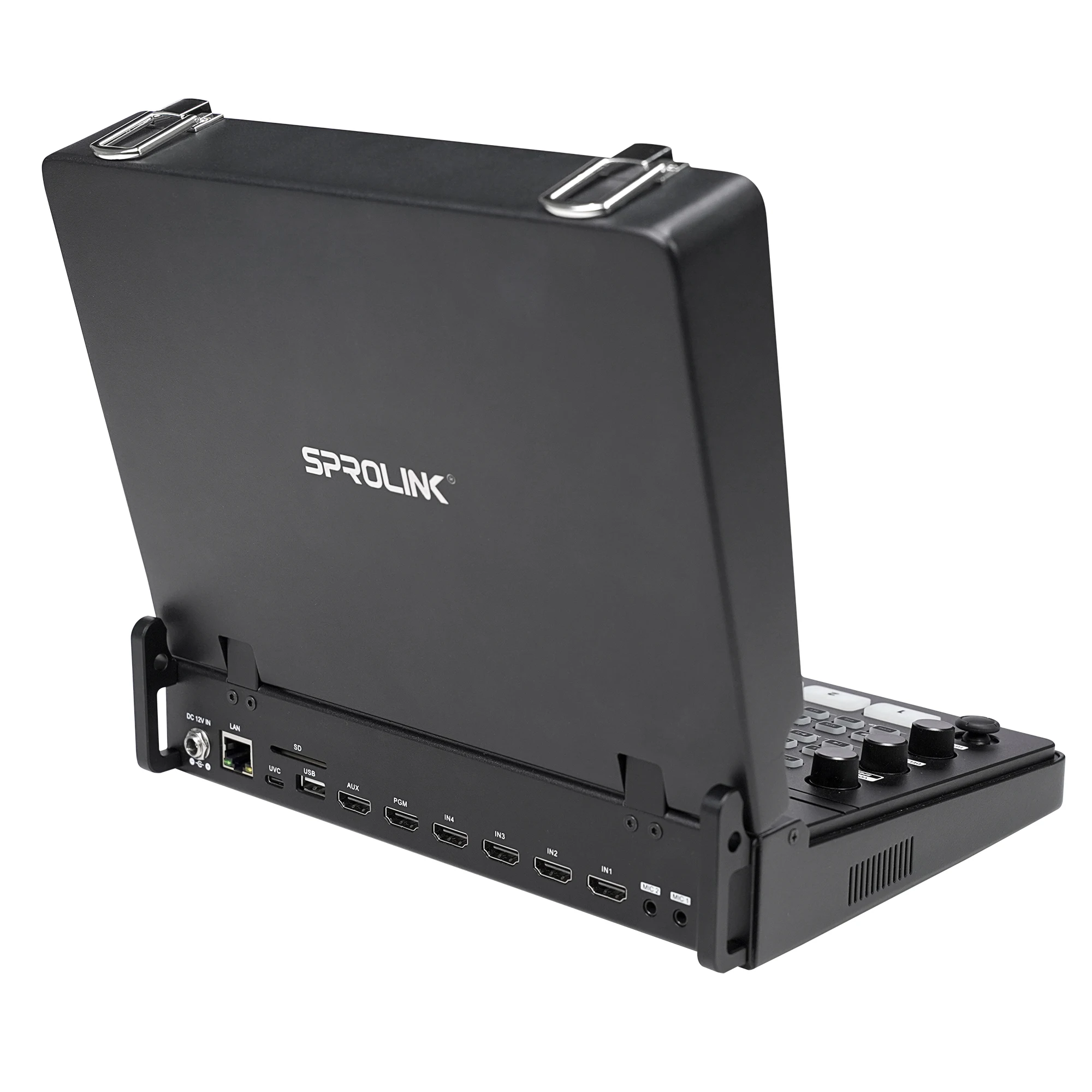 4 Channel Live Streaming Video Switcher N5 Portable Broadcast Mixer With 10.1 LCD Screen  USB Record RTMP Streaming