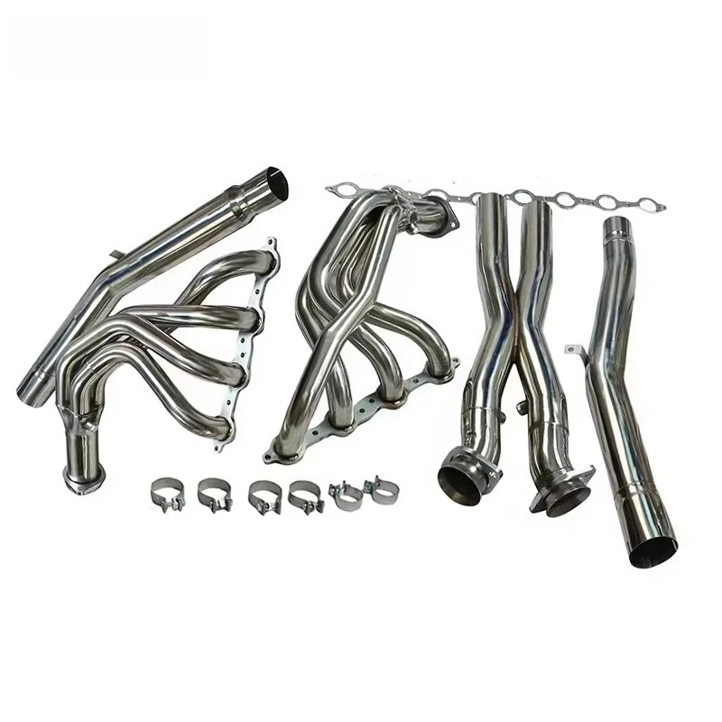 Exhaust Header for 2005-2013 Chevy Corvette C6 LS2 LS3 V8 6.0L 6.2L 7.0L Exhaust Header Cross X-Pipe Kit