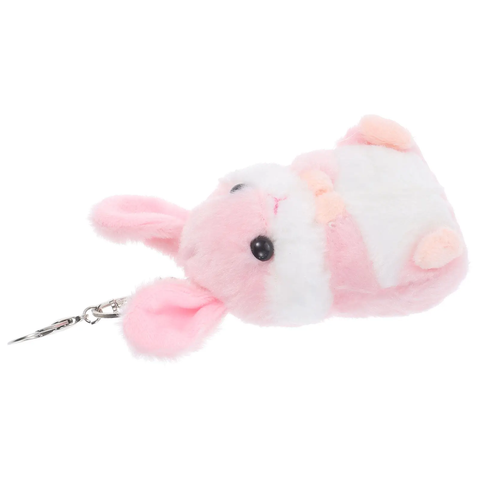 

Adorable Hamster Bunny Stuffed Animal Keychain Soft Touch Keyring Pendant for Backpacks Purses Bags Photo Prop Festival Gift