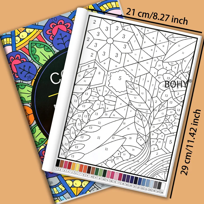 1 Adult Digital Coloring Fun Coloring Book Fresh and Natural Style Line Drawing Patterns Adults To Relax and Fill Colors At Home