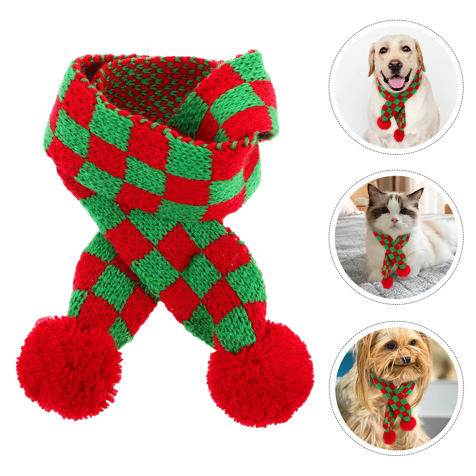 

Christmas Pet Scarf Dog Cat Clothing Xmas Snowflake Breathable Soft Yarn Material Holiday Gift Dog Christmas Gift