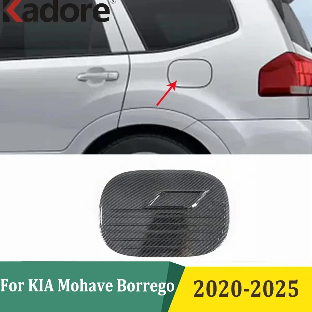 

For KIA Mohave Borrego 2020 2021 2022 2023 2024 2025 ABS Carbon Fiber Gas Fuel Tank Cover Trim Styling Exterior Accessories