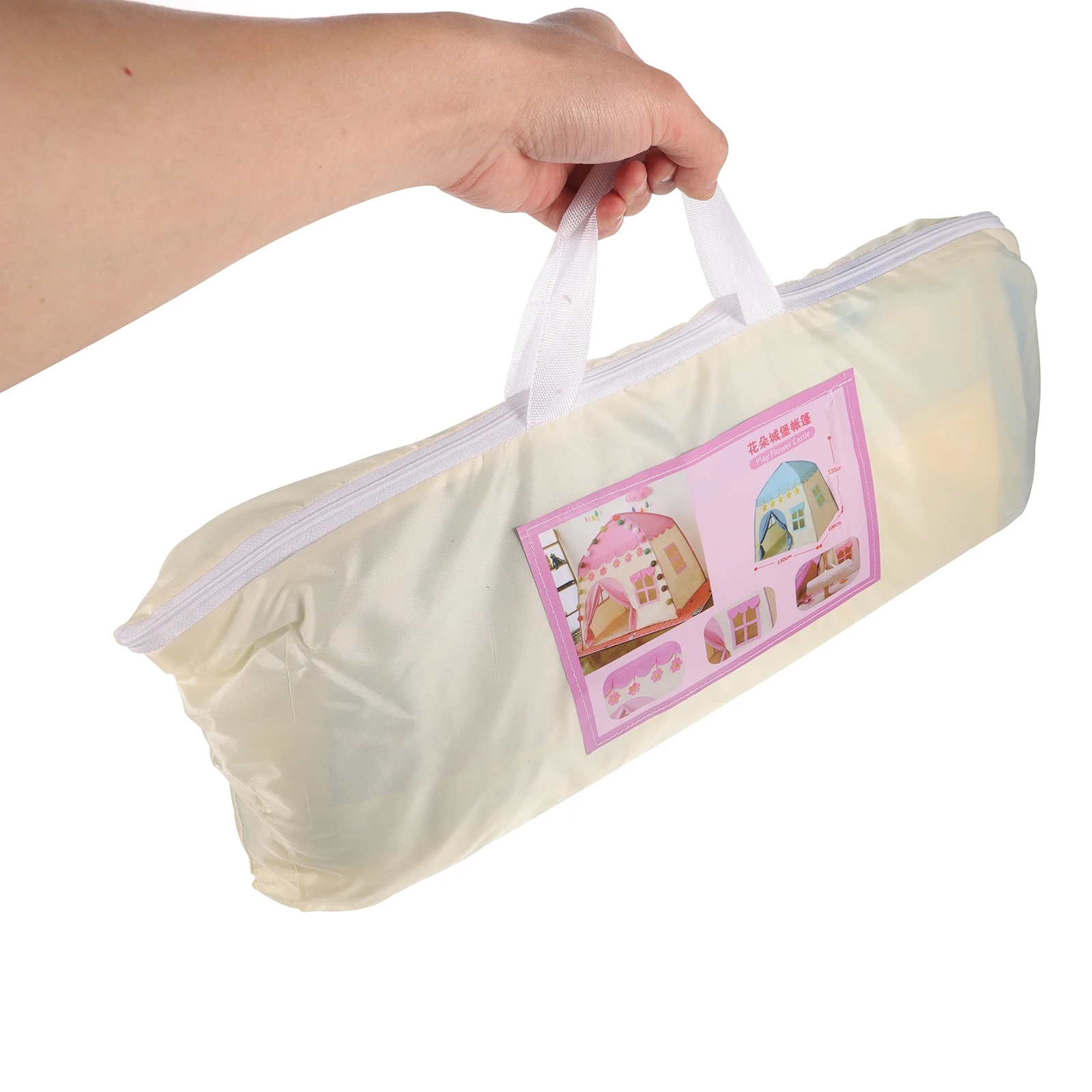 Casetta da gioco per bambini Tenda portatile per bambini Castello del principe per interni Pieghevole a forma di auto Materiale traspirante Facile installazione Ornamento floreale