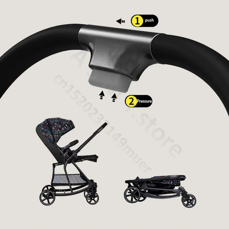 Baby stroller / can sit and lie down two-way lightweight stroller can be folded / shopping cart / 0-3 years old baby stroller