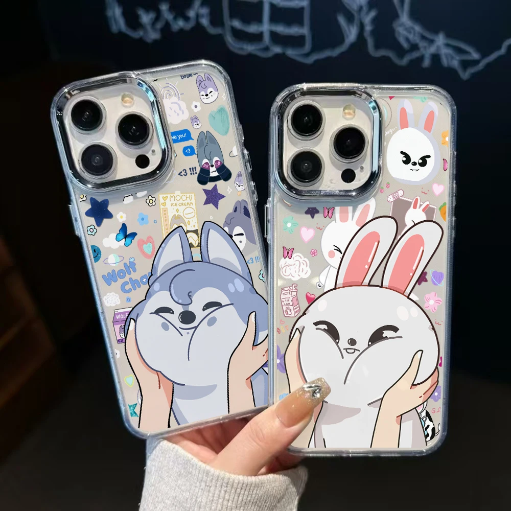 Cartoon K-Kids Strays Phone Case for Samsung Galaxy A57 A56 A55 A54 A53 A52 A36 A17 A16 A07 A06 4G 5G Luxury Transparent Cover