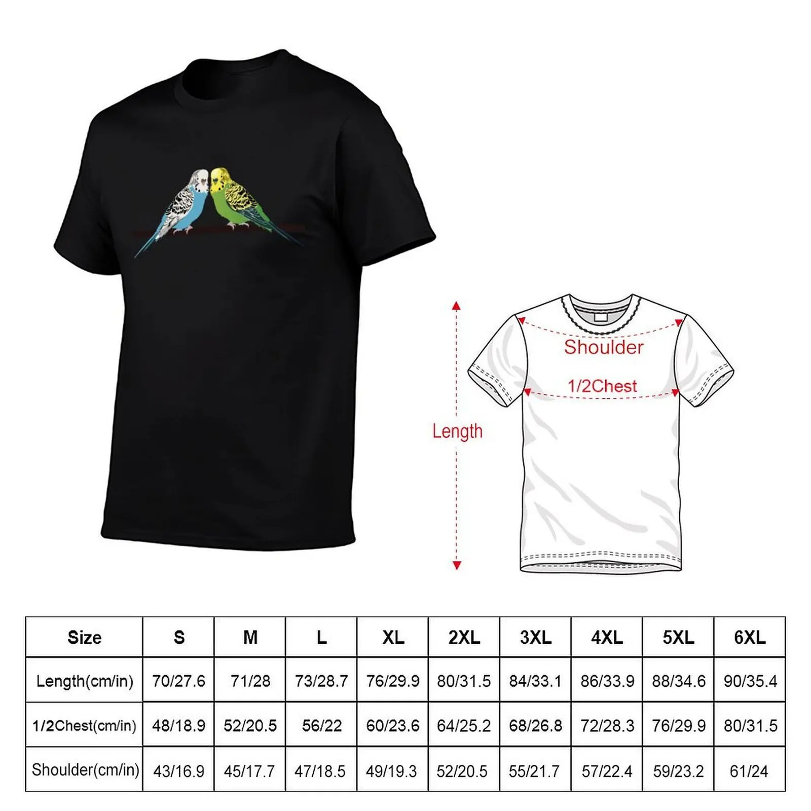 Budgies T-Shirt t shirts for man pack cotton t shirt custom print man t shirt cotton high quality T-Shirt