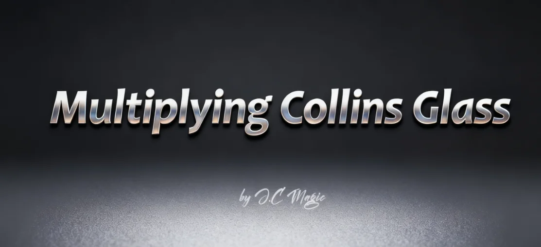 J.C Magic Multiplying Collins Glass Professional Stage Magic Trick for Party Bar Illusion Gimmick Close-Up Magicians Prop