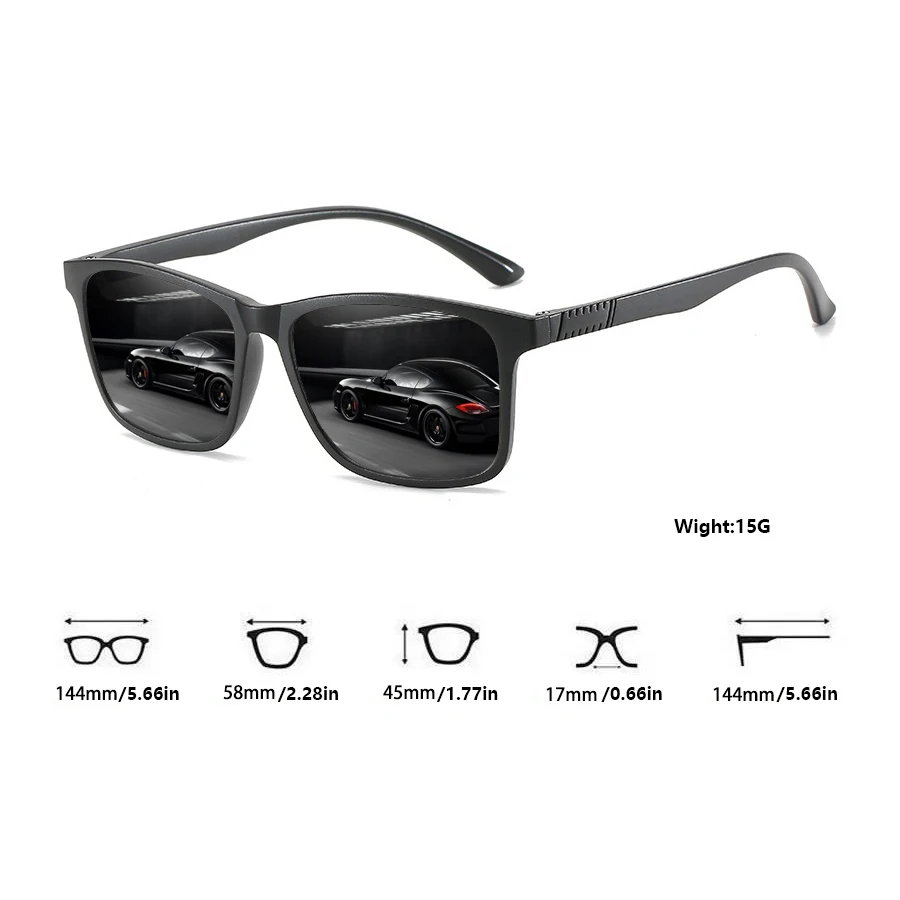 6 PCS Fashion Vintage Check Square Sunglasses Men Women Fishing Driving Luxury Brand Designer Sun Glasses Retro UV400 Eyewear image 6