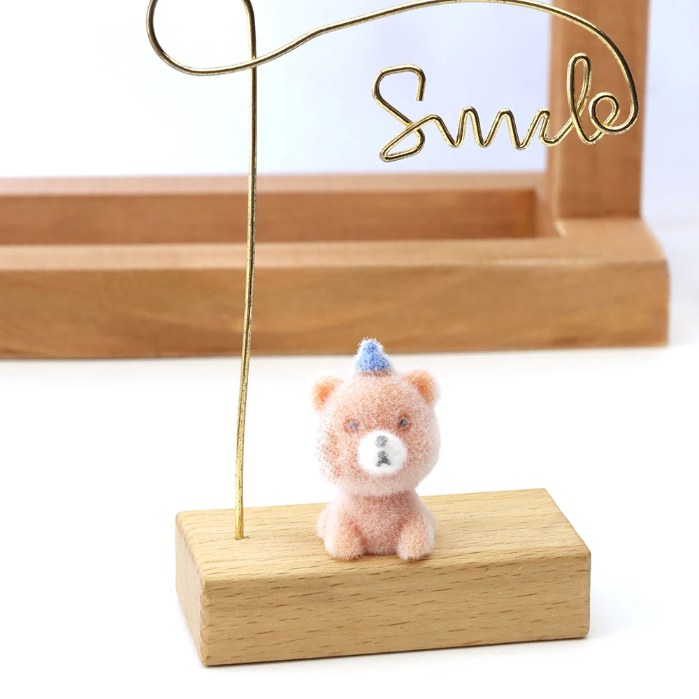 30pcs 3D Flocking Resin Bear Charms Animal Cartoon Pendant for Necklaces Earrings Keychain DIY Jewelry Accessories Wholesale