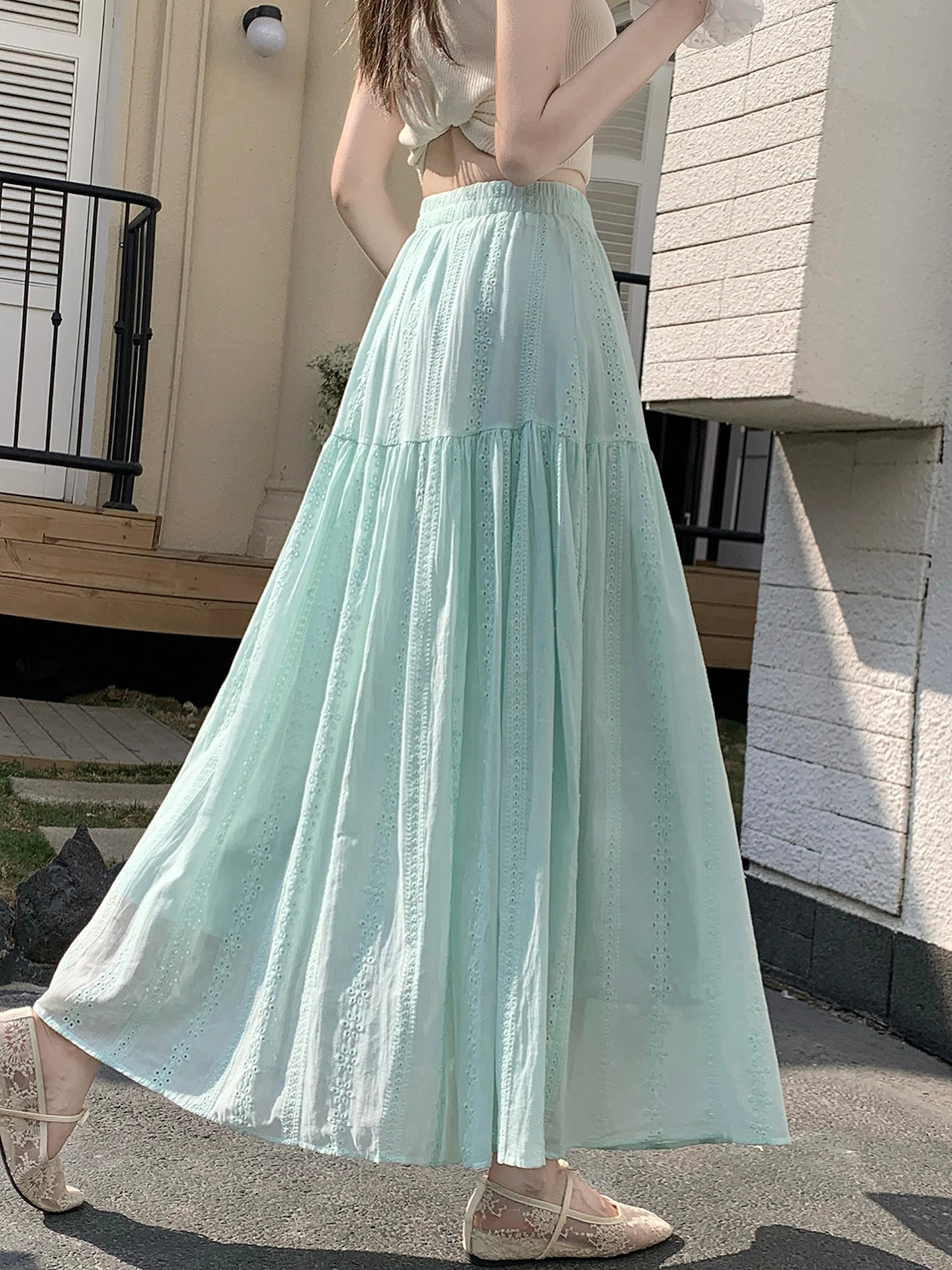 Gonna a fiori traforata Mint e - A-Line Skirt Midi recensione e prezzo