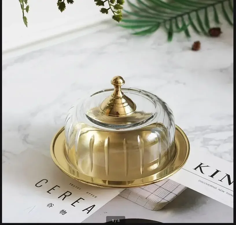 

Латунная форма для торта, прозрачная стеклянная крышка, золотой поднос, подставка для торта, тарелка с фруктами, тарелка для десерта, поднос для хранения, подносы для хранения