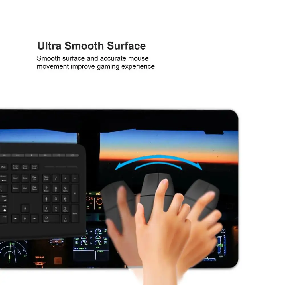 عداد سرعة الطائرة لوحة الماوس لوحة أدوات الماوس XL لوحة ماوس أنيمي أنيمي عرض حصيرة مكتبية ألعاب الكمبيوتر Deskmat قمرة القيادة Playmat